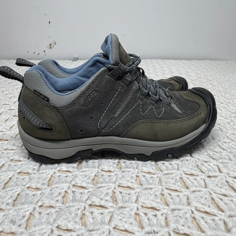 KEEN Dry Shoes Women Size 8,5 Gray Blue Waterproof Hiking 1006160